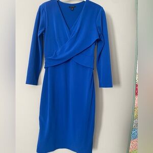 Ann Taylor Royal Blue Long Sleeve Dress